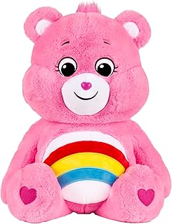 Care Bears | Cheer Bear 60cm Jumbo Plush | Collectable Cute Plush Toy, Giant Teddy Bear, Cuddly Toys for Children, Soft Toys for Girls Boys, Big Teddy Suitable for Girls and Boys 4+ | Basic Fun 22066