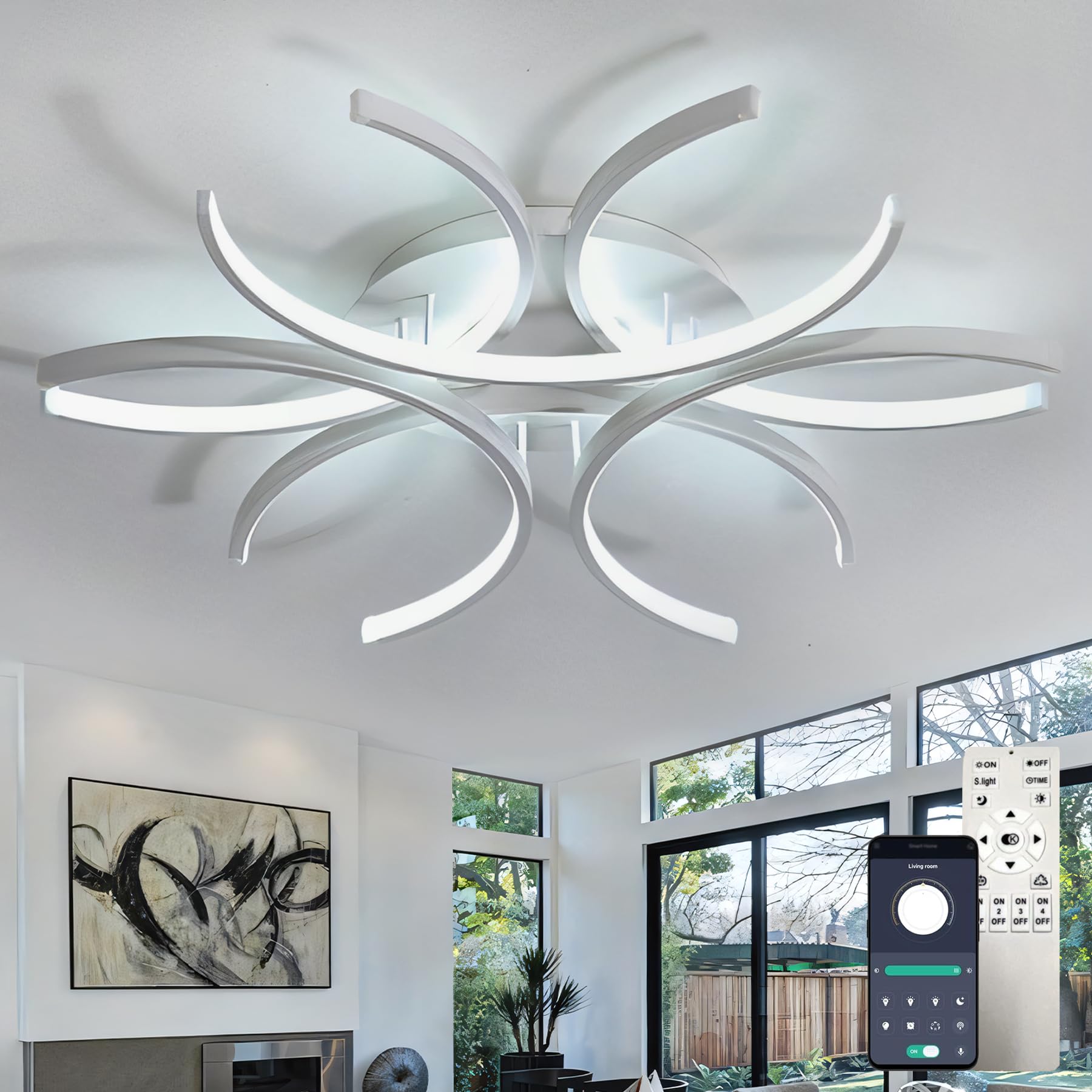 Lustre intelligent à intensité variable avec fonction mémoire pour un éclairage personnalisé