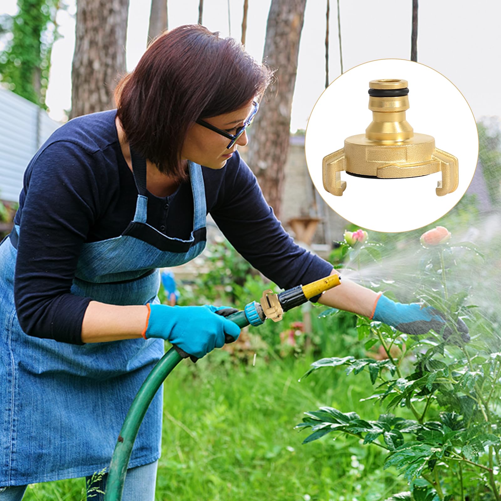 KUHAWL Messing Schnellkupplung 1/2 Zoll - 2 Stück Für Gartenschläuche