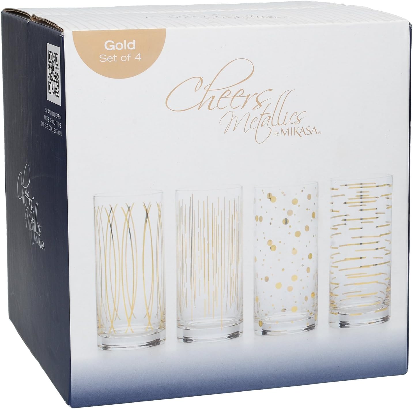 🔥 MIKASA Cocktail Glasses, Gold