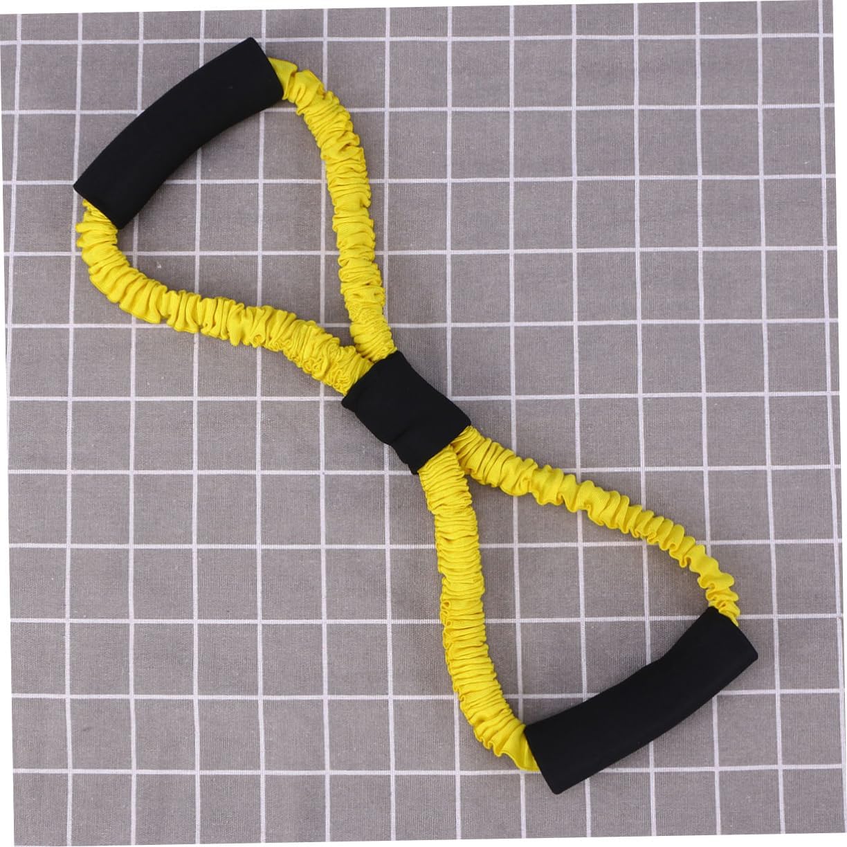 Chest Expander Resistance Bands 8 Shaped Exercise Strap | Tpr Material, with Handles, for Home Exercise and Office Use, Yellow Color