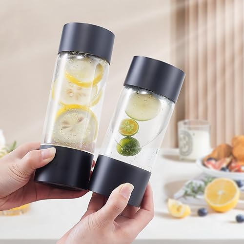 Miniatura 4 de Máquina de agua con gas, dispensador de bebidas para el hogar, transmisión de refrescos con botella sin BPA de 1 litro, 2 botellas portátiles para