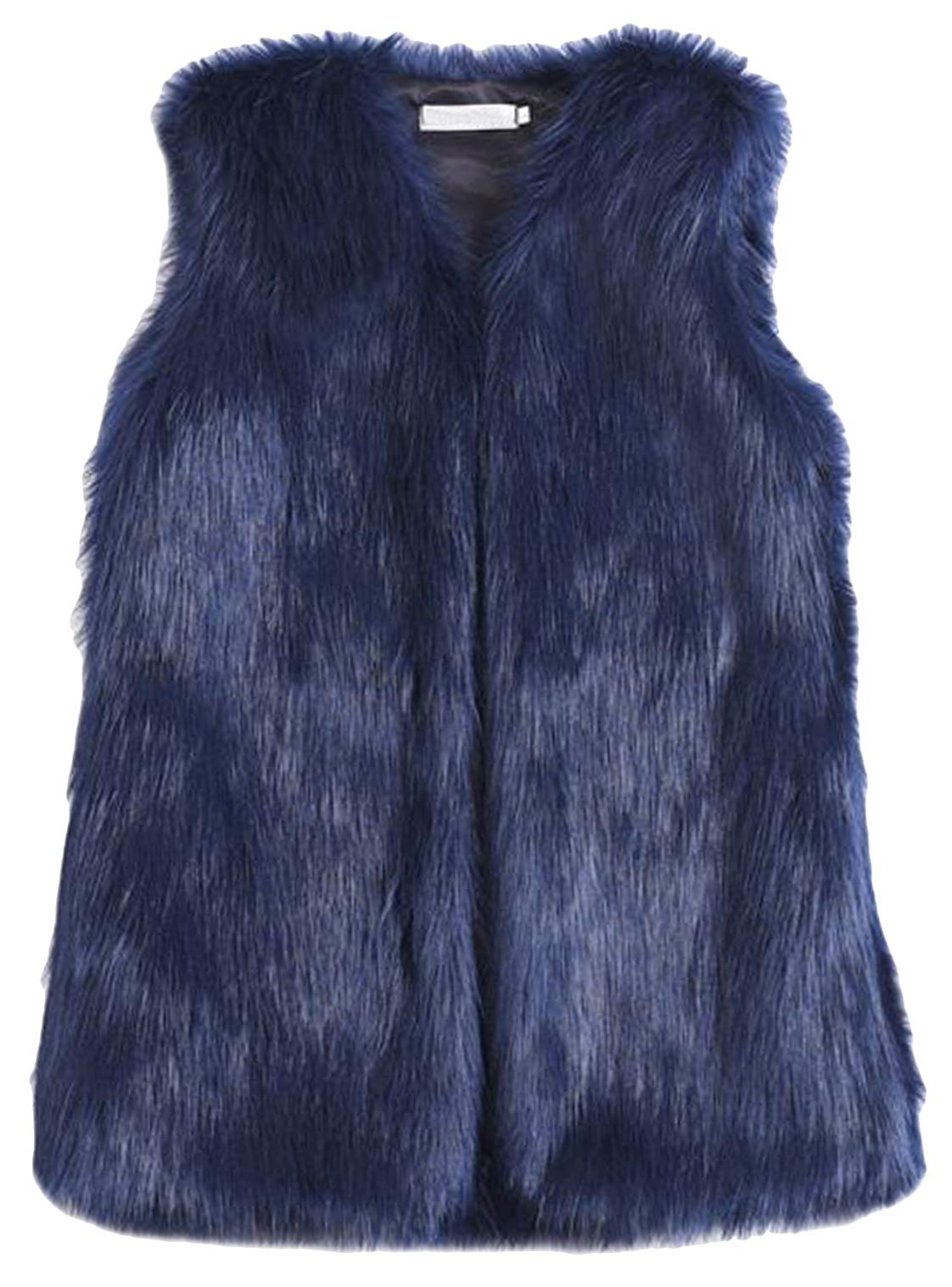 Youhan Women's Faux Fur Vest Coat Sleeveless Jacket