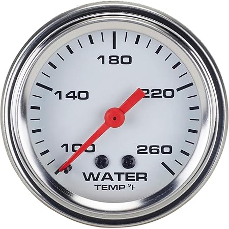 Amazon Com Mechanical Water Temperature Gauge 2 1 16 Inch White Automotive