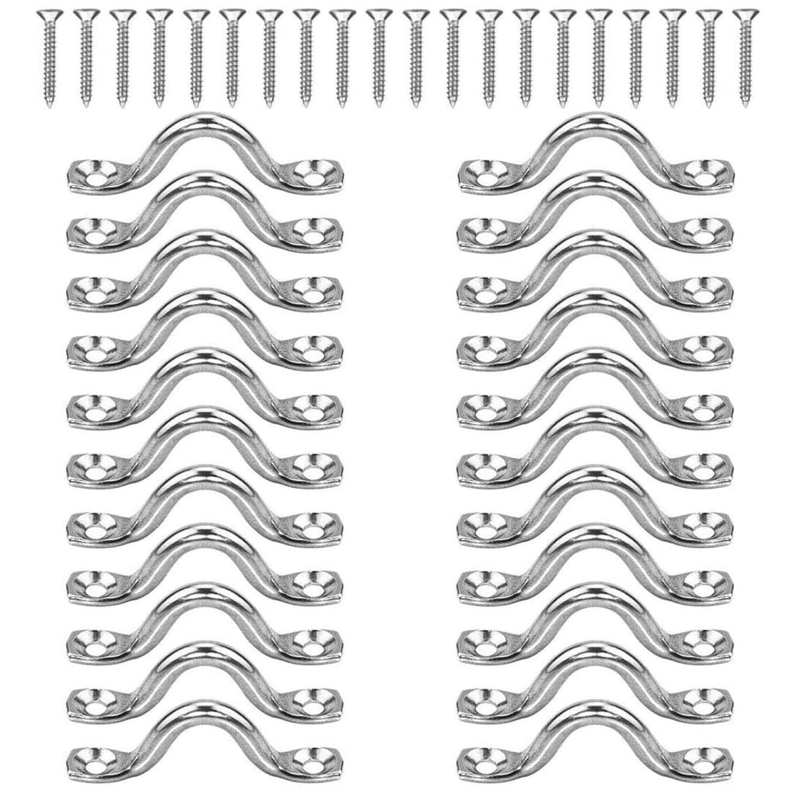 Jazuaiao Multicolor 22-Pack High-Capacity Ceiling Hooks, Oxidation-Resistant U Circles With Fasteners For Indoor/Outdoor Use Erosion Resistant Ceiling Hook