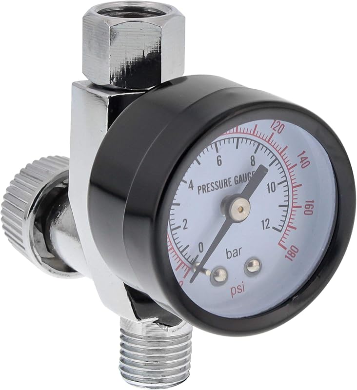 TCP Global Air Adjusting Valve Regulator (1/4" NPT) with Gauge
