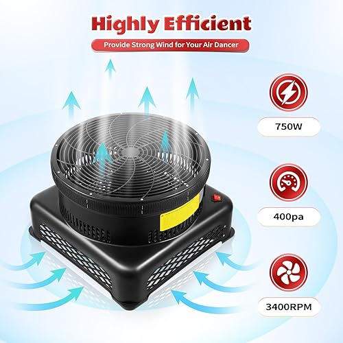 Miniatura 4 de Soplador de aire, resistente a la intemperie Air Dan cers - Ventilador inflable para hombre de tubo inflable para bailarines del cielo de 17.7