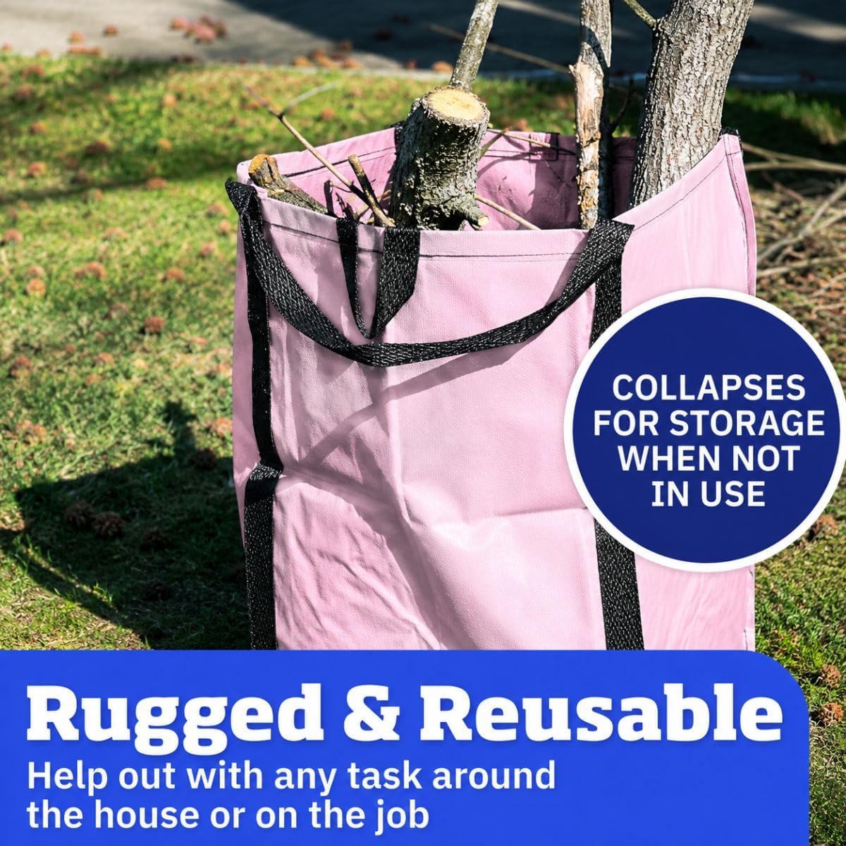 DURASACK Heavy Duty Home and Yard Bags, Lilac image 2