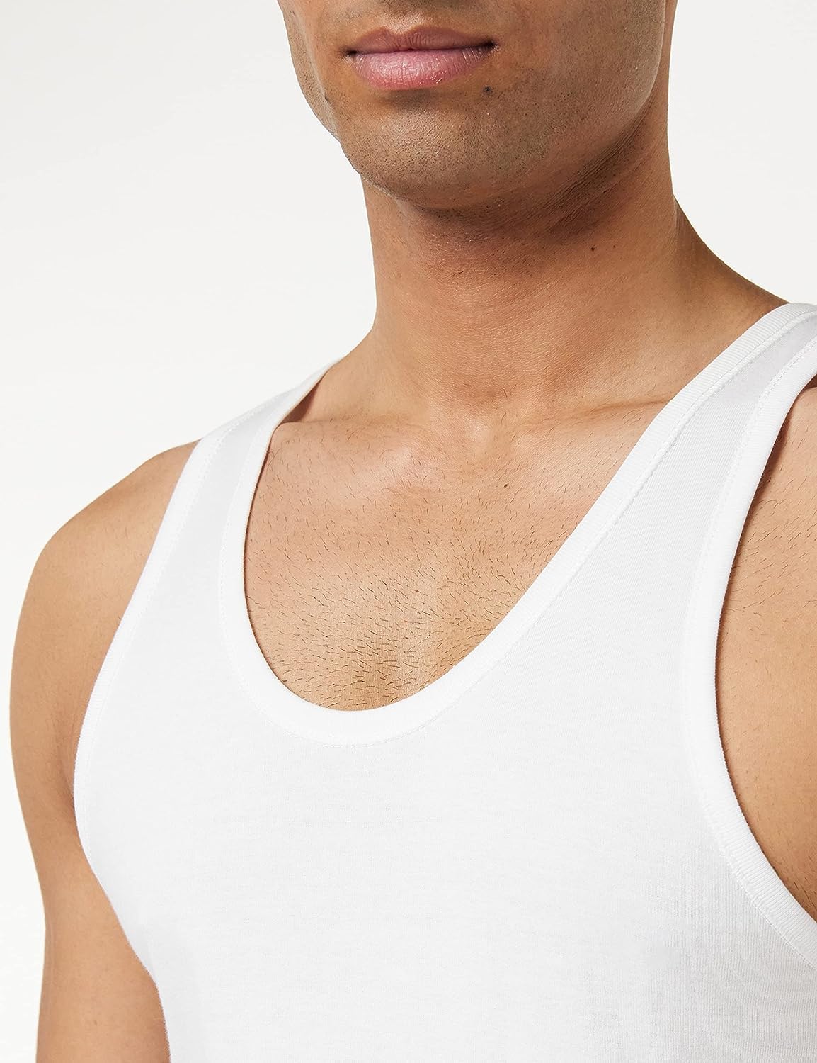 Eminence - Lot de 2 Débardeurs pour Homme - Côte Fine 100% Coton Peigné - Label Oeko-TEX® Standard 100 - Couleur Blanc - sans Couture