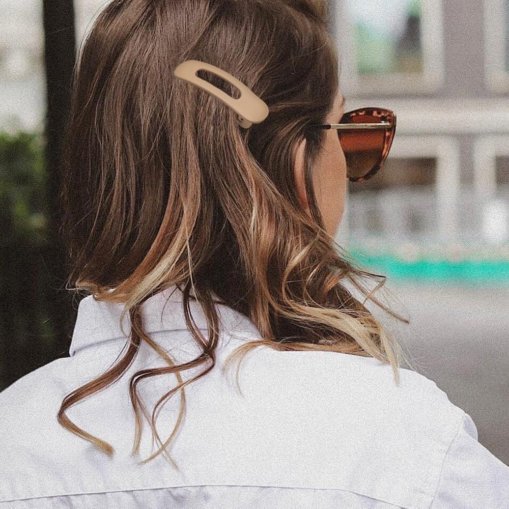 9PCS Small Flat Hair Clips Neutral Color Flat Claw Clips French Non-slip Barrettes Hair Accessories for Women Girls Thin Hair - Image 4