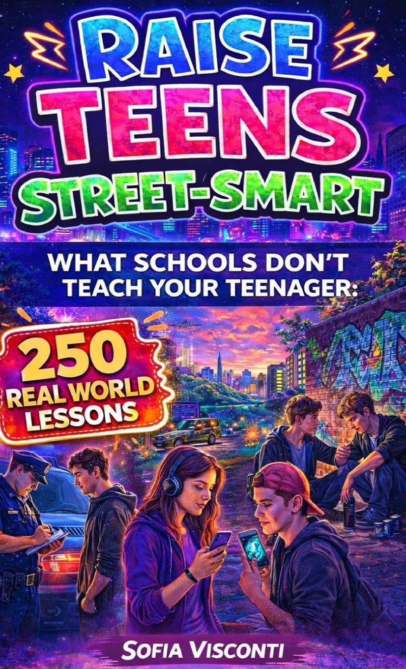 Raise Teens Street-Smart - What Schools Don't Teach Your Teenager: 250 Real World Lessons to Build Confident, Resilient Teens with the Life Skills and Social Intelligence to Handle Anything