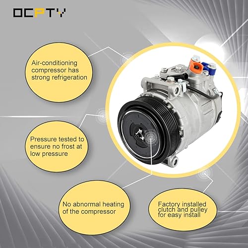 Miniatura 9 de OCPTY compresor de aire acondicionado compatible para 2004 2005 para M-ercedes-Benz C240 2008 2009 2010 2011 para M-ercedes-Benz ML550