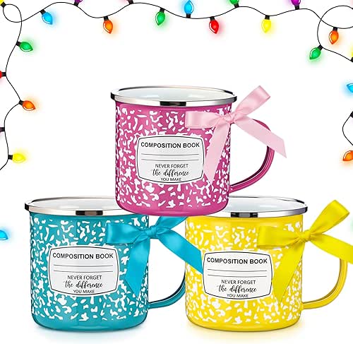 Potchen 3 Pcs Teacher Appreciation Gifts 12oz Composition Book Motivational