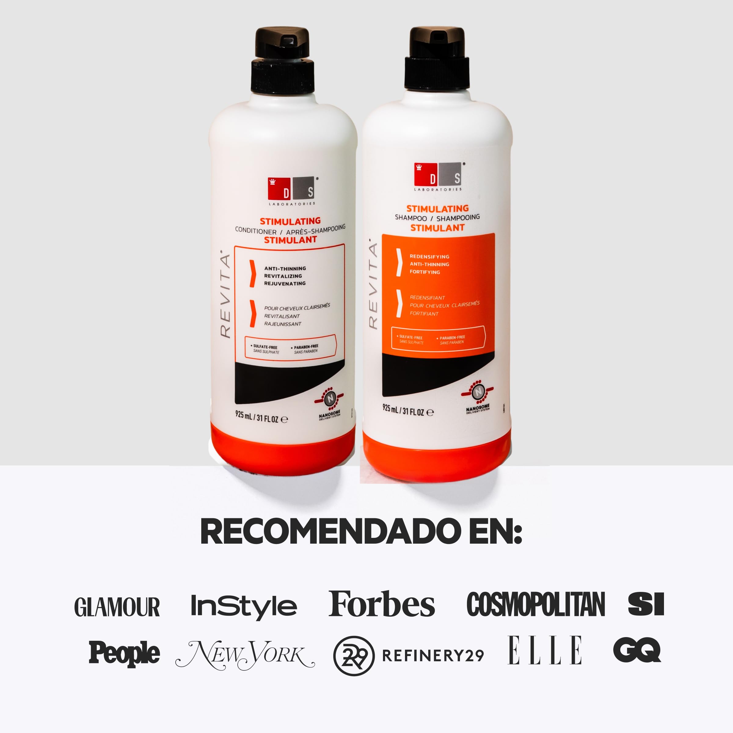 DS Laboratories - Revita odżywka do włosów osłabionych 925 ml, stymuluje wzrost włosów, wspomaga zwiększenie objętości włosów, gęstość i wzmacnia skórę głowy