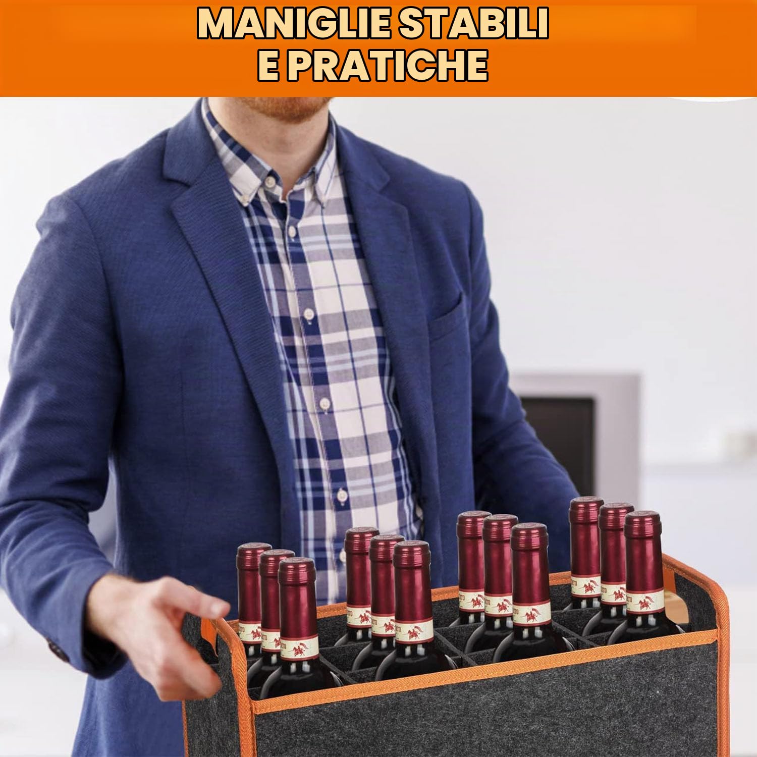 Portabottiglie, 12 bottiglie, Casual" o "Vintage
