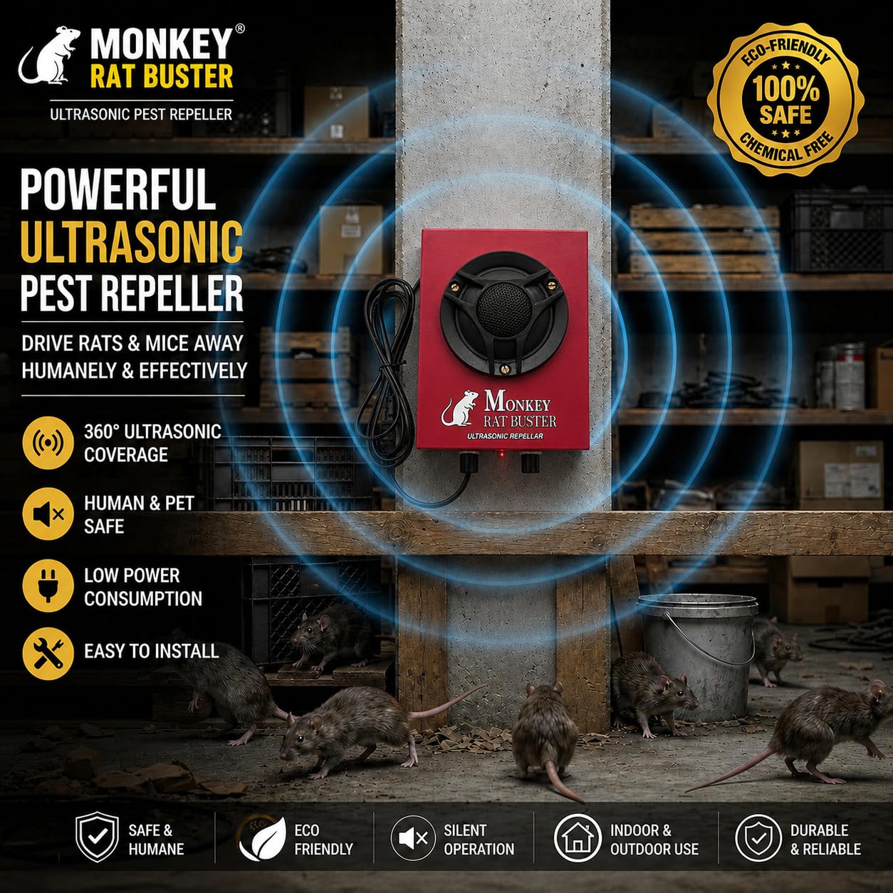 Rat Repellent Machine - Keep Rats Away! -3