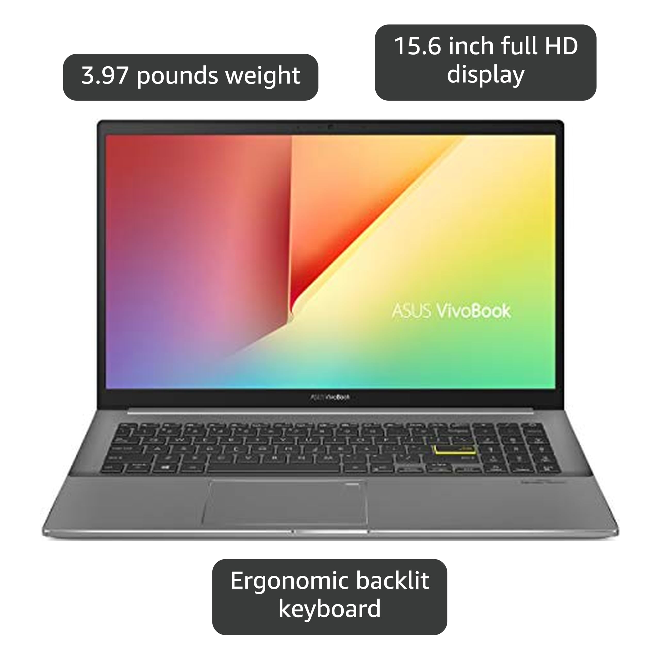 Amazon.com: ASUS VivoBook S15 S533 Thin and Light Laptop, 15.6