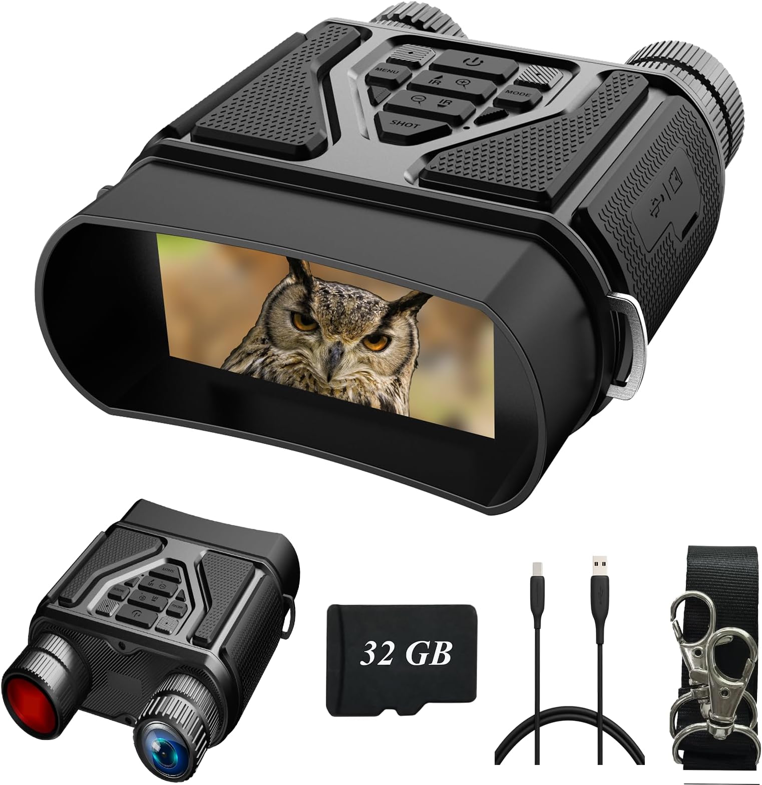 Night Vision Goggles - Night Vision Binoculars for Adults, Gifts for Men Him Husband Dad with 8X Zoom, 4000mAh Rechargeable Gear for Hunting & Camping