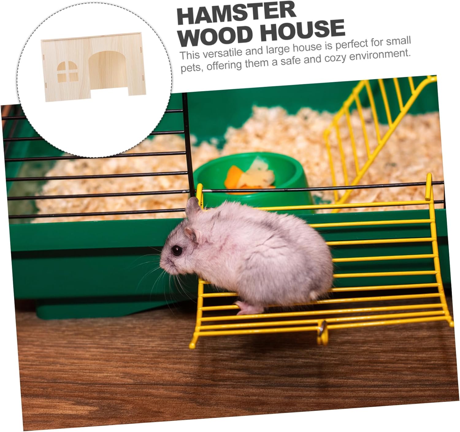Guinea Pig Hideout House Wooden Habitat for Hamster Chinchilla Rats Pet Supply for Relaxation and Play Natural Design