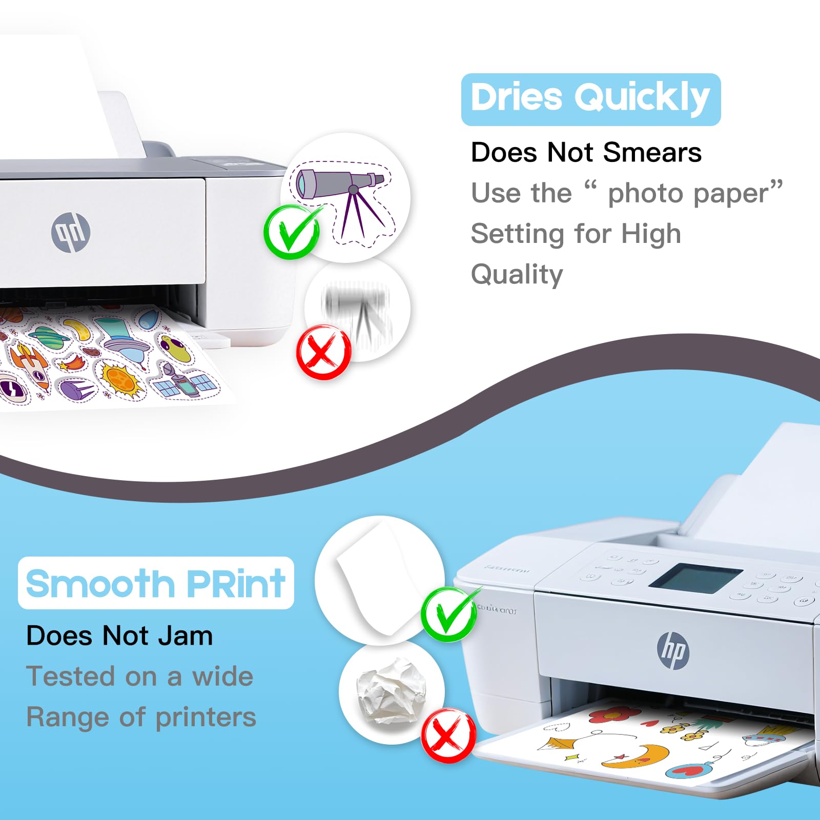 Evergreen Goods&trade; - Etichette Adesive Rotonde Pretagliate, Formato A4, Lucide, Trasparenti, 45 Mm (20 Etichette Per Foglio, 200 In Totale), 10 Fogli, Stampabili A Getto D'inchiostro, Autoadesive, In