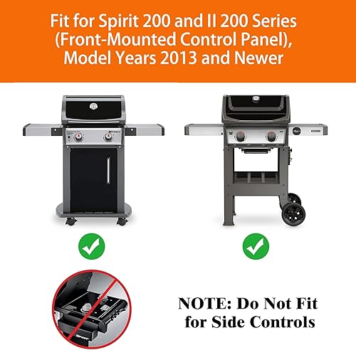 Miniatura 4 de Piezas de repuesto para parrilla Weber GS4 Spirit II 200 e I 200 Series con control frontal, barras aromatizantes 7635 de 15.3 pulgadas y tubos de