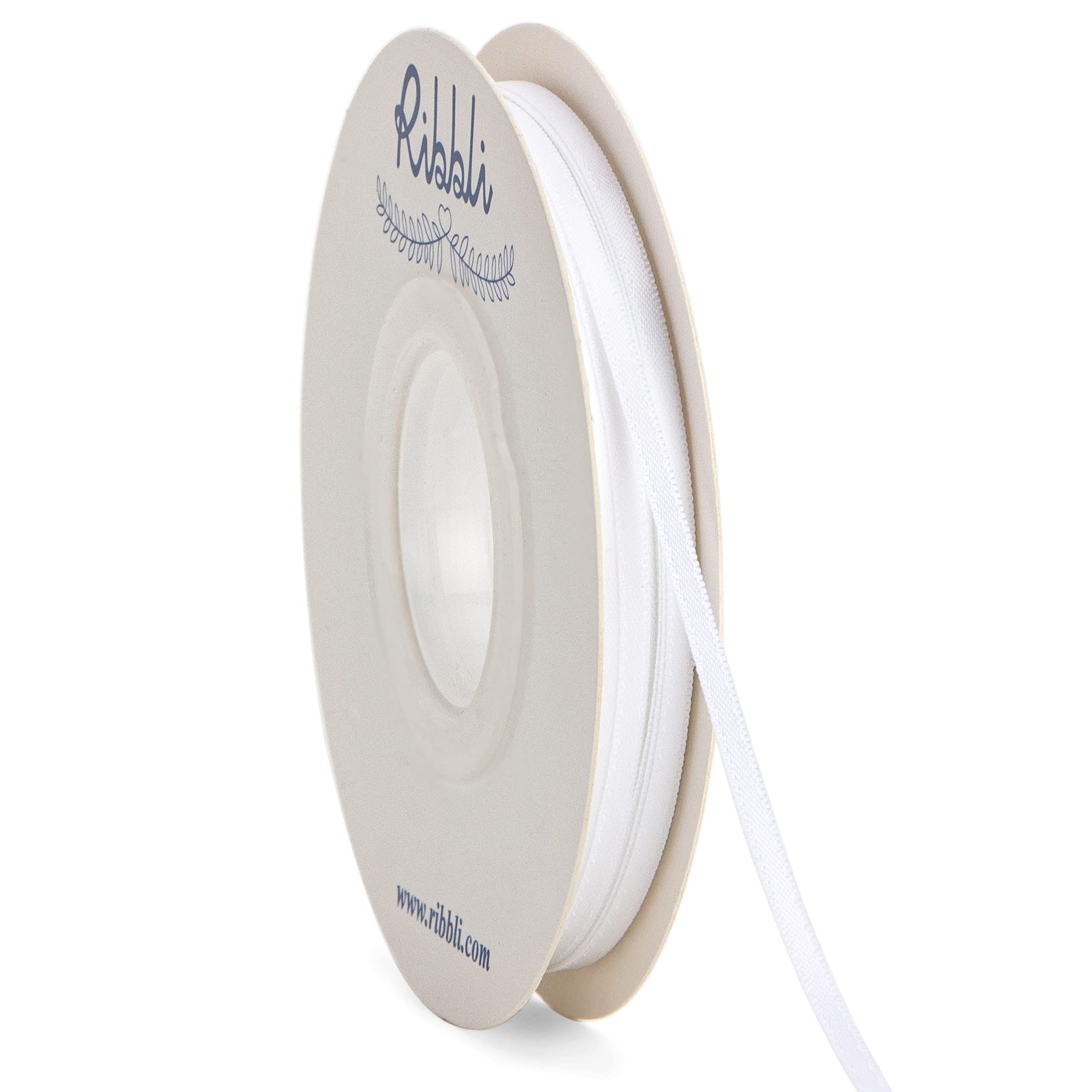Amazon.com: Ribbli Double Faced White Satin Ribbon,1/8” x
