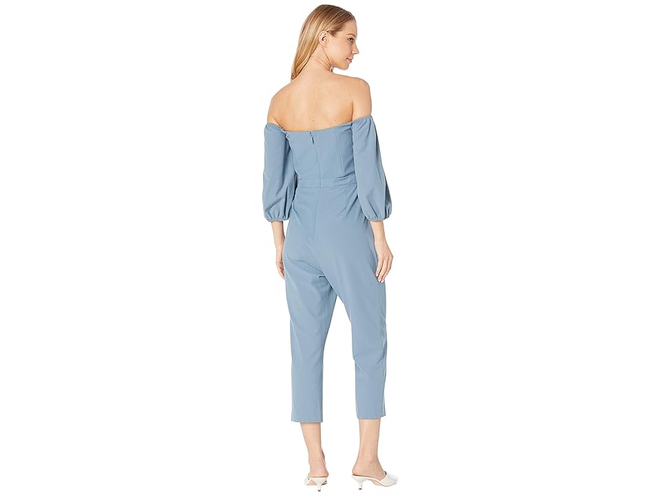 

BCBGMAXAZRIA Long Woven Jumpsuit (Dusk Blue) Women's Jumpsuit & Rompers One Piece