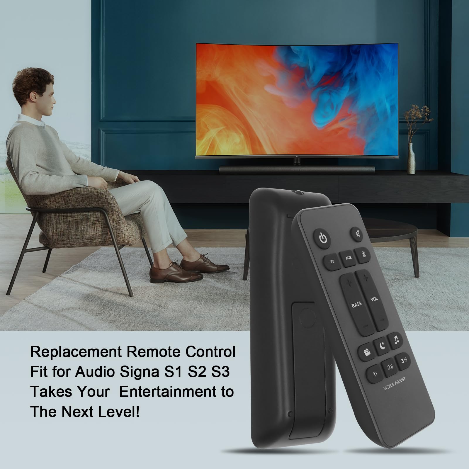 AULCMEET RE6214-1 RE62141 Nuevo Control Remoto Universal De Repuesto Para Polk Audio Signa S1 Am6214 A Signa S2 Signa S3 Signa S4 Barra De Sonido