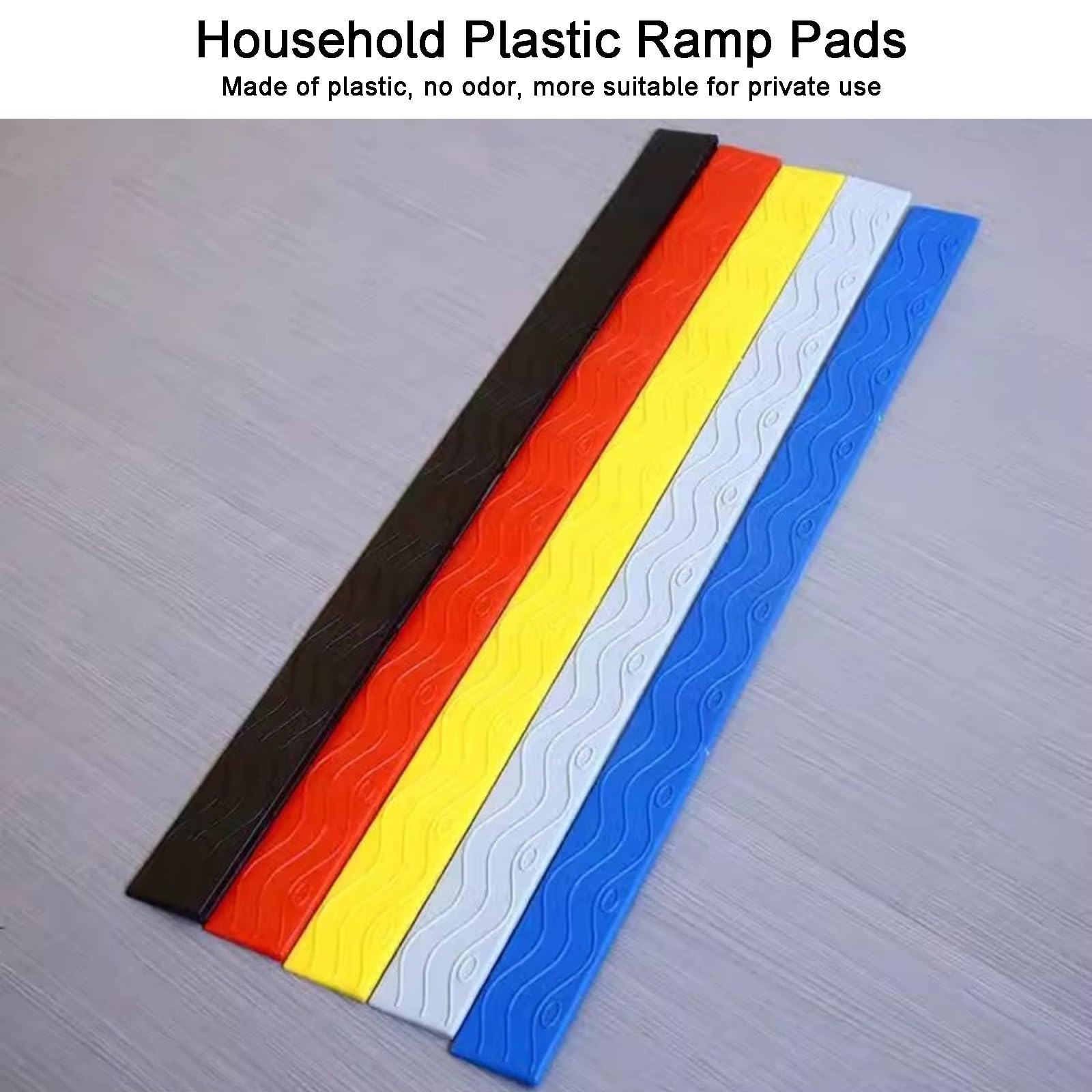 Rampa de Umbral de Puerta de Plástico, Rampa Silla de Ruedas, Capacidad de Carga 100 KG, Se Puede Empalmar o Cortar, Antideslizante, para Puertas, Baños(Gray,4cm/1.6in)