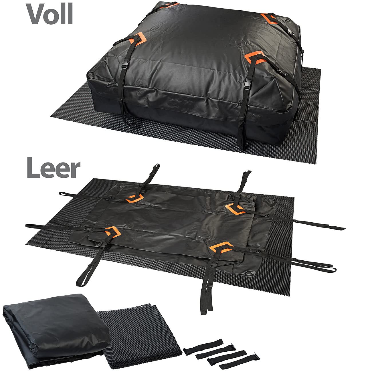 Lescars Borsa da tetto impermeabile 425 L in PVC resistente con tappetino antiscivolo