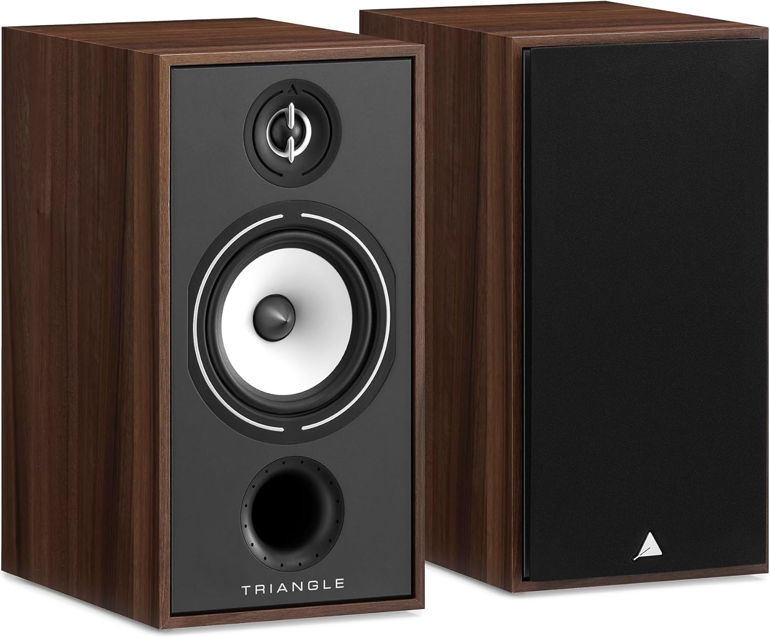 triangle Borea BR04 Bookshelf Speakers Pair - High Fidelity - 2-Way - 25mm EFS Silk Dome Tweeter with Waveguide (Chestnut) (Renewed)