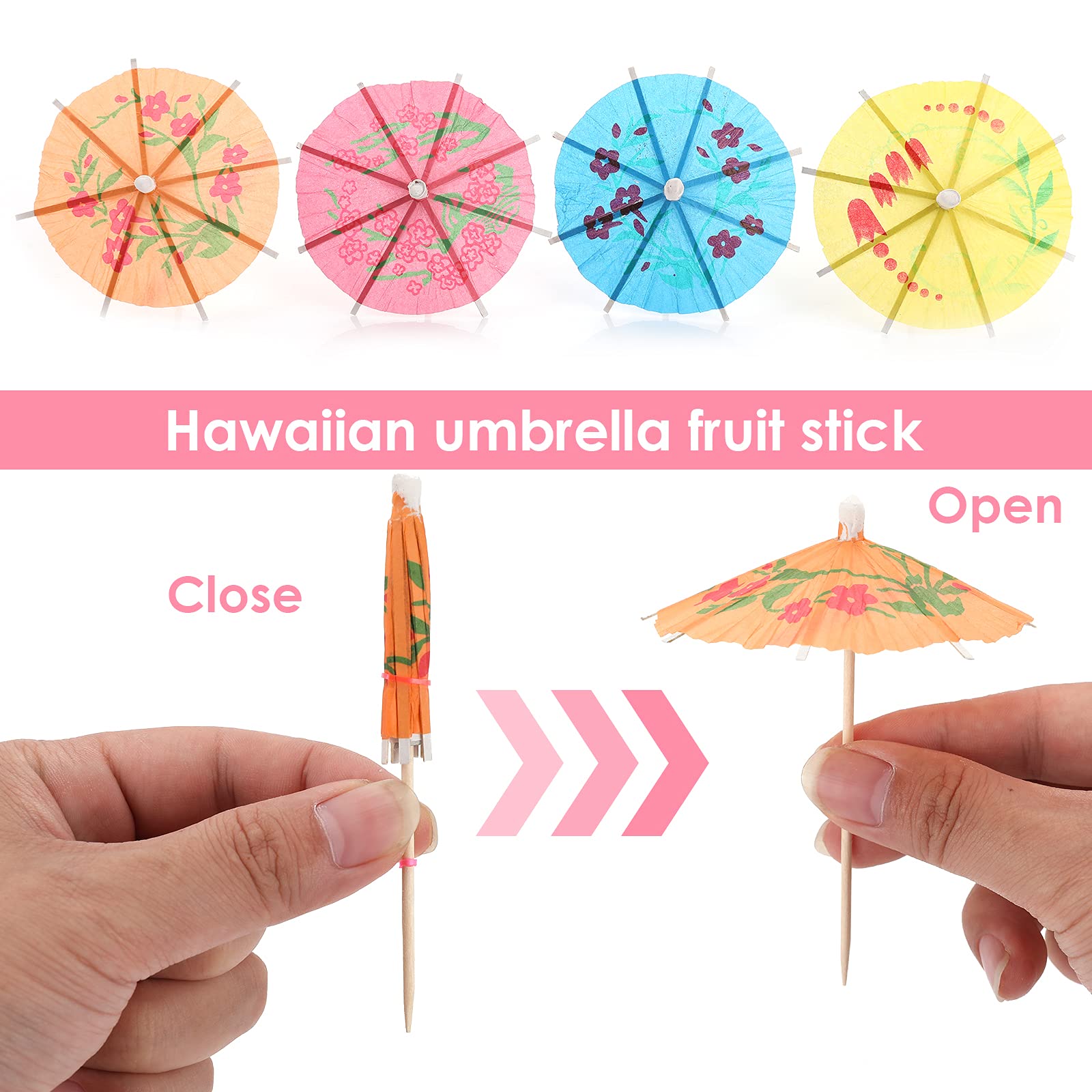 Ombrelli Da Cocktail, 50 Pezzi Mini Cocktail Parasols Beach Party