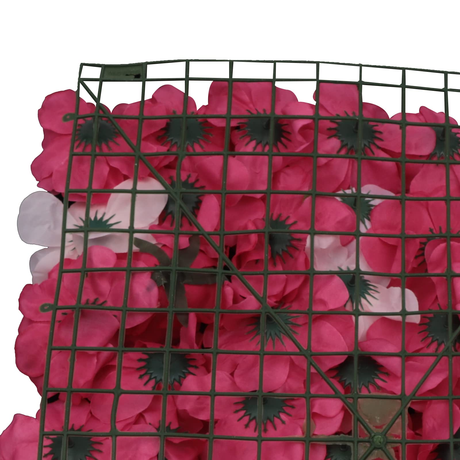 Blumenwand Wandpaneel 12 Stück Blumen Pflanze künstliche Blumenkulisse Rose Panel für DIY Hochzeit Party 60 * 40cm (Rosarot)