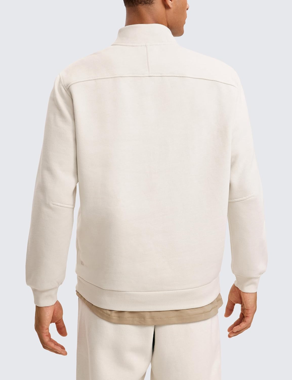 CRZ YOGA Cotton Fleece Lined Half Zip Sweatshirts for Men - Mock Neck Pullover Sweat Shirts Casual Workout Daily Sweaters - Image 2