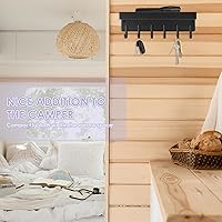 Vista 6 de VIS'V Soporte para llaves de pared, soporte adhesivo compacto para llaves con bandeja, 6 ganchos, 2 opciones de montaje, negro