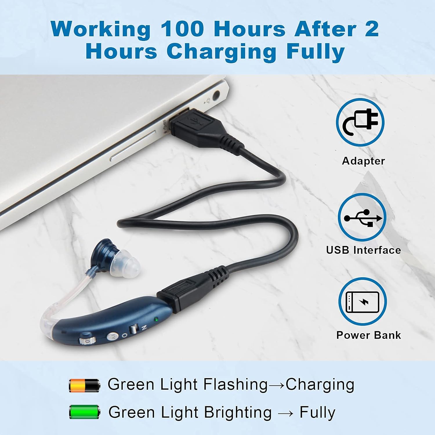 ShangHua Hearing Aids for Seniors Rechargeable with Noise Cancelling - Hearing Aid Amplifier for Adults - Digital (Fit for Both Ear)