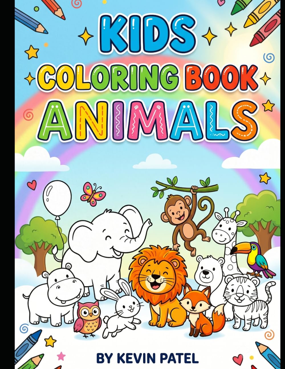 Animal Kingdome : A fun colouring Book for kids aged 3 to 6