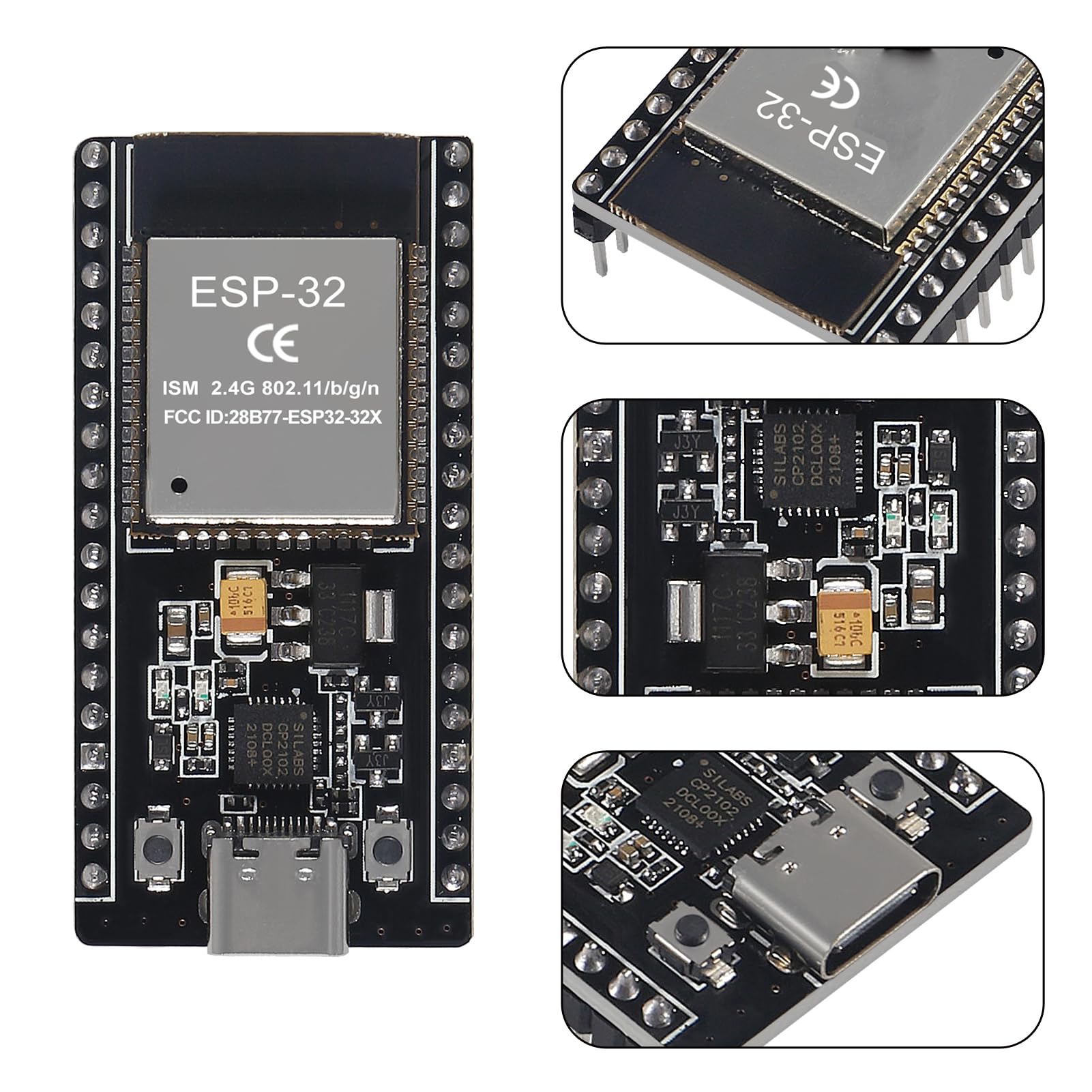 AITRIP 3 STÜCKE 38 Pins Typ-C USB ESP32S ESP32 ESP-WROOM-32 Entwicklungsboard 2,4 GHz WiFi Dual Cores Mikrocontroller Integrierte Antenne RF Low Noise Verstärker Filter für Arduino IDE AITRIP 3 STÜCKE 38 Pins Typ-C USB ESP32S ESP32 ESP-WROOM-32 Entwicklungsboard 2,4 GHz WiFi Dual Cores Mikrocontroller Integrierte Antenne RF Low Noise Verstärker Filter für Arduino IDE