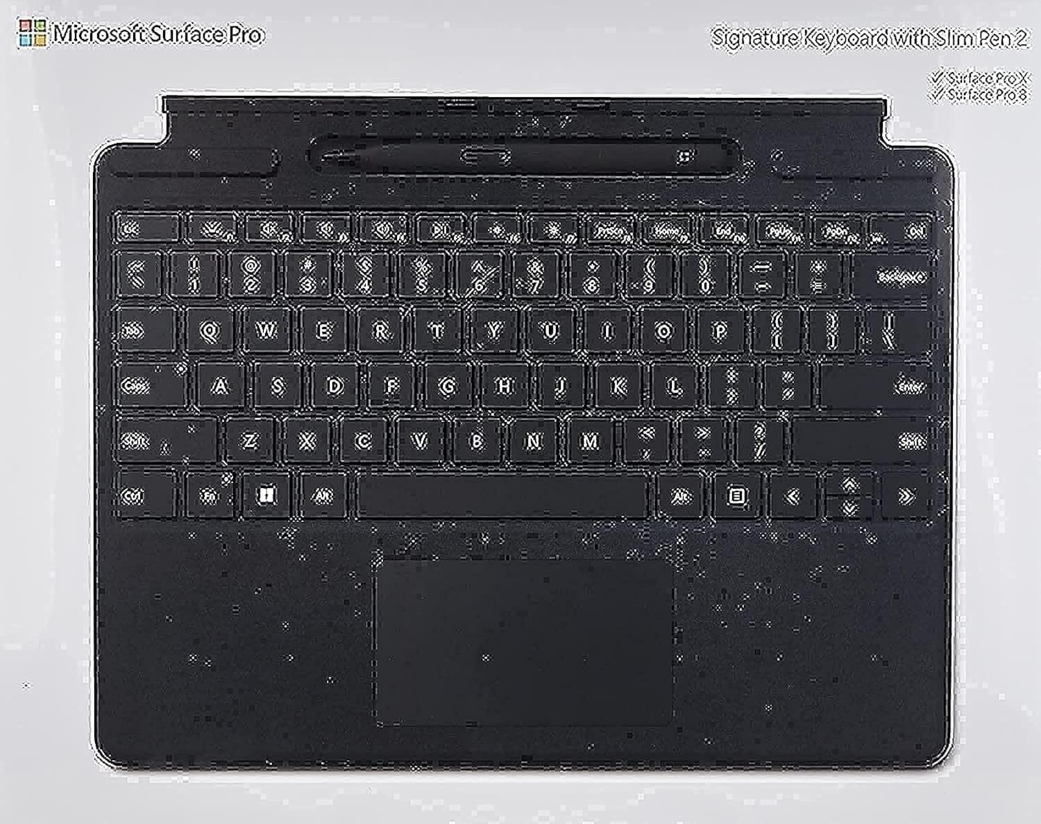 Microsoft Surface Pro 8/9 / X Signature - Arabic & English Keyboard - Black - in Bundle with Slim Pen 2 Black - [8X6-00014]