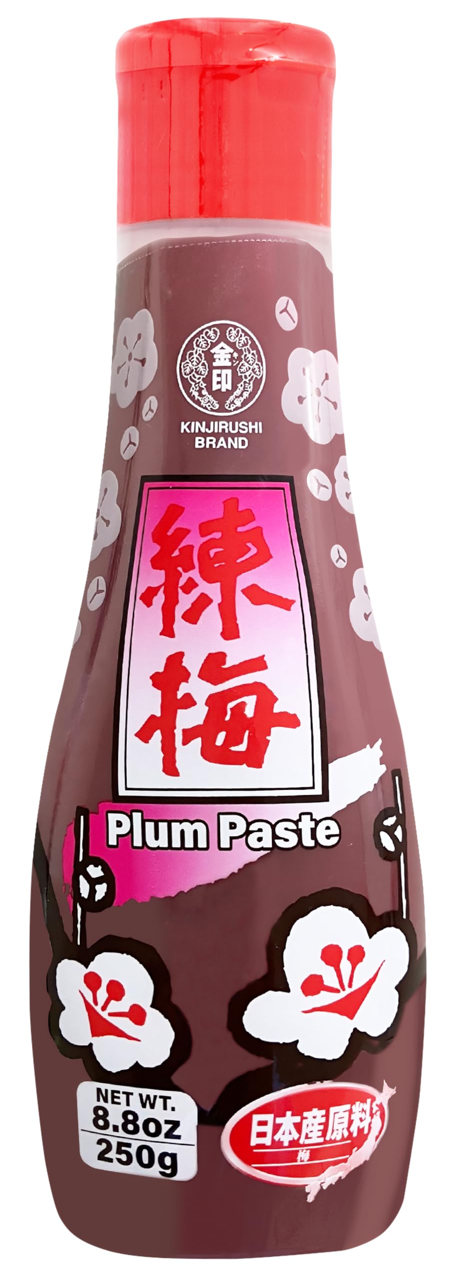 Japanese Umeboshi Plum Paste without Shiso (8.8 oz/250g) - Pickled Plum, Gluten Free, Vegan, Plum Sauce Asian, Japanese Food, Onigiri, Sushi, Yakitori, Sashimi, Umeboshi Paste - Kinjirushi Wasabi