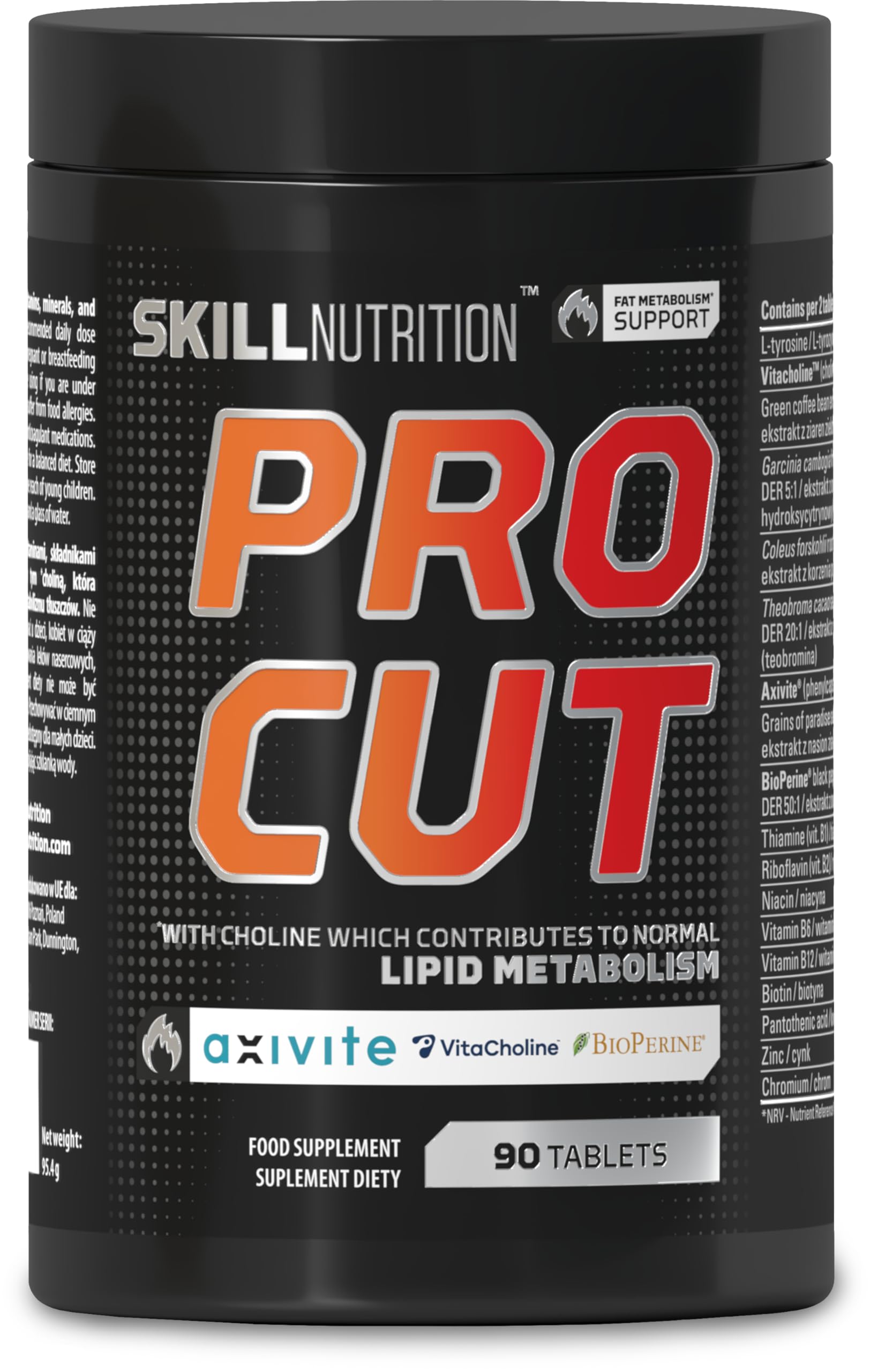 {Aisle K} Skill Nutrition | Pro Cut- Fat Metabolism Support | 1 x 90 tablets
