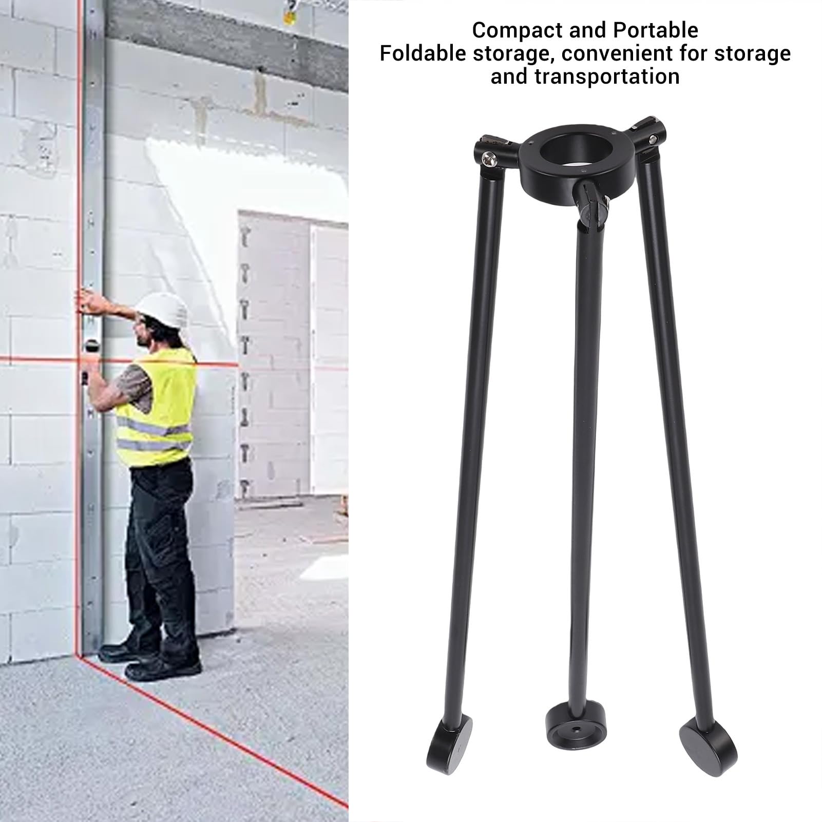 Ejoyous Statyw do Poziomicy Laserowej, Aluminiowa Prowadnica Podłogowa Stabilizatora Statywu