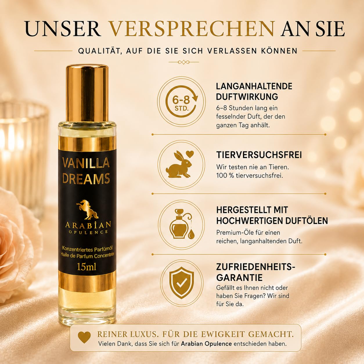 FR99 Arabian Opulence Vanilla Dreams - Aceite de Perfume Roll-On | Fragancia Concentrada Corporal | Perfume a Base de Aceite de Larga Duración para Mujeres