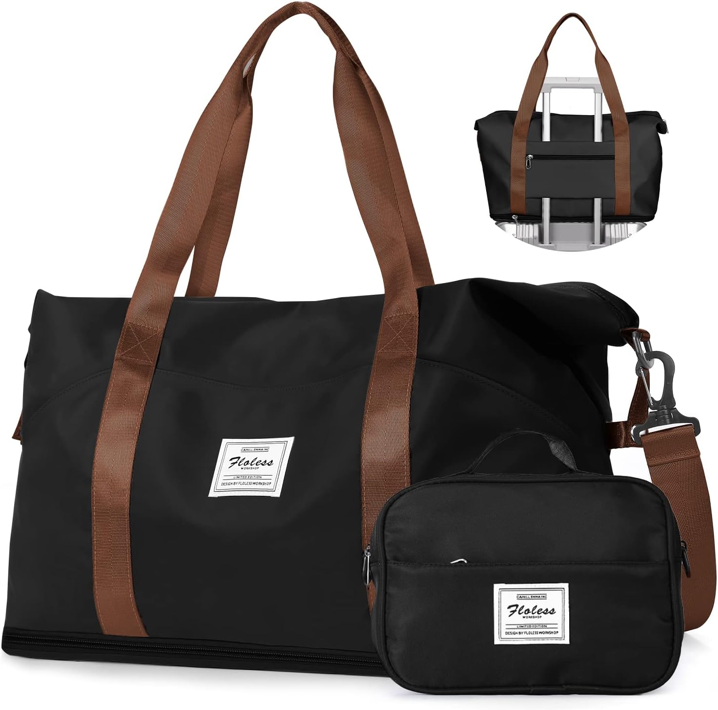 WONHOXTravel Duffel Bag, Sports Tote Gym Bag, Shoulder Weekender Overnight Bag for Women