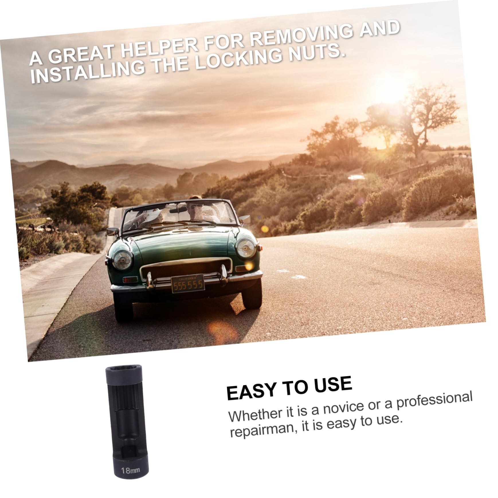 balacoo Strut Nut Socket Tool for Front Suspension Strut Socket Car Nut Tool Accessories