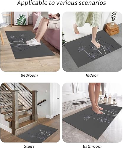 Miniatura 6 de Tapete para puerta delantera, antideslizante, absorbente, para puerta de entrada, para interiores y exteriores, alfombras pequeñas para interiores y