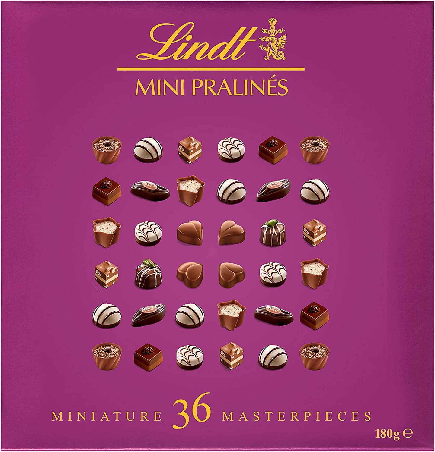 Lindt - Juego de 3 mini bombones (tamaño XL, 180 g)