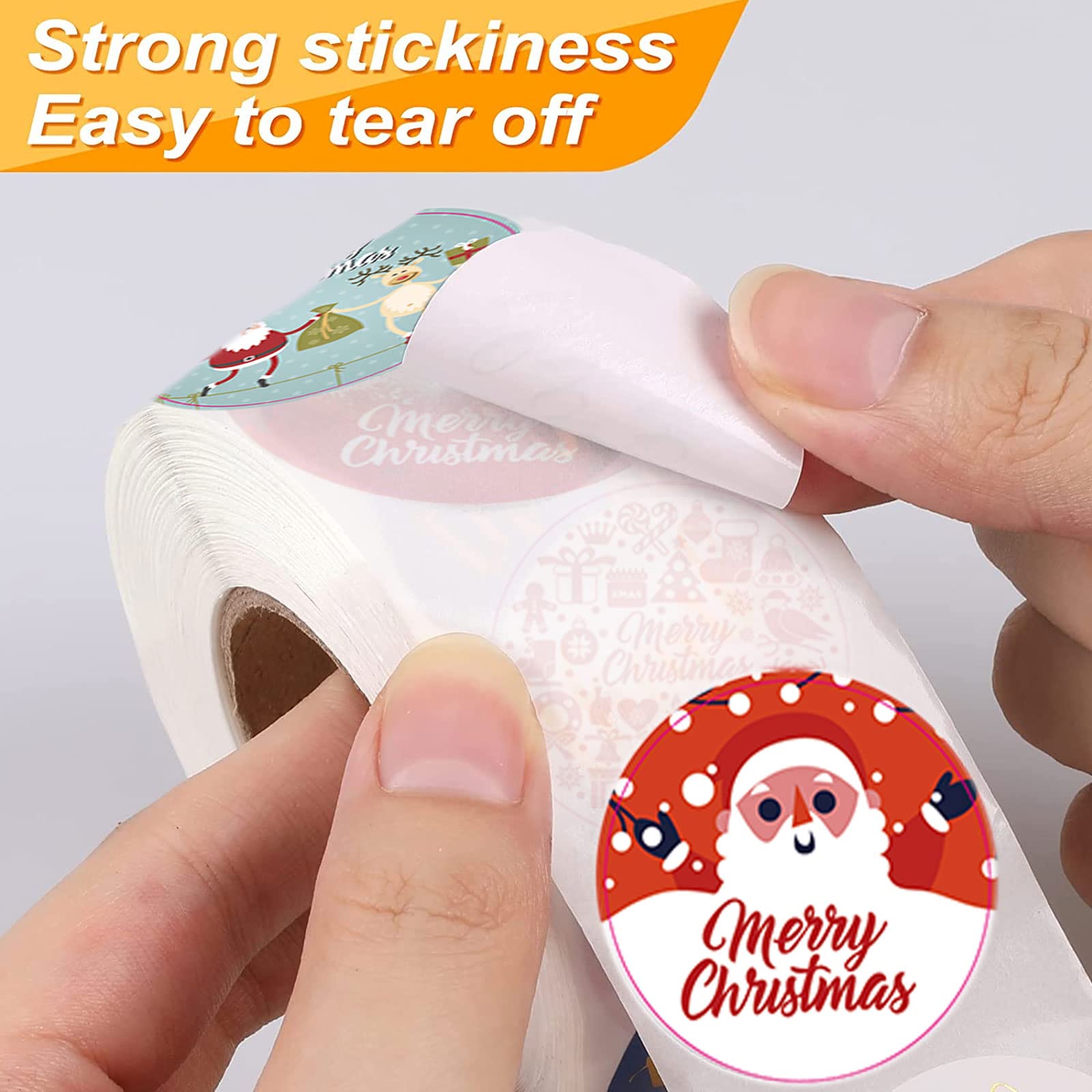 500 Weihnachts Aufkleber Rund - Für Geschenke & Marmeladengläser