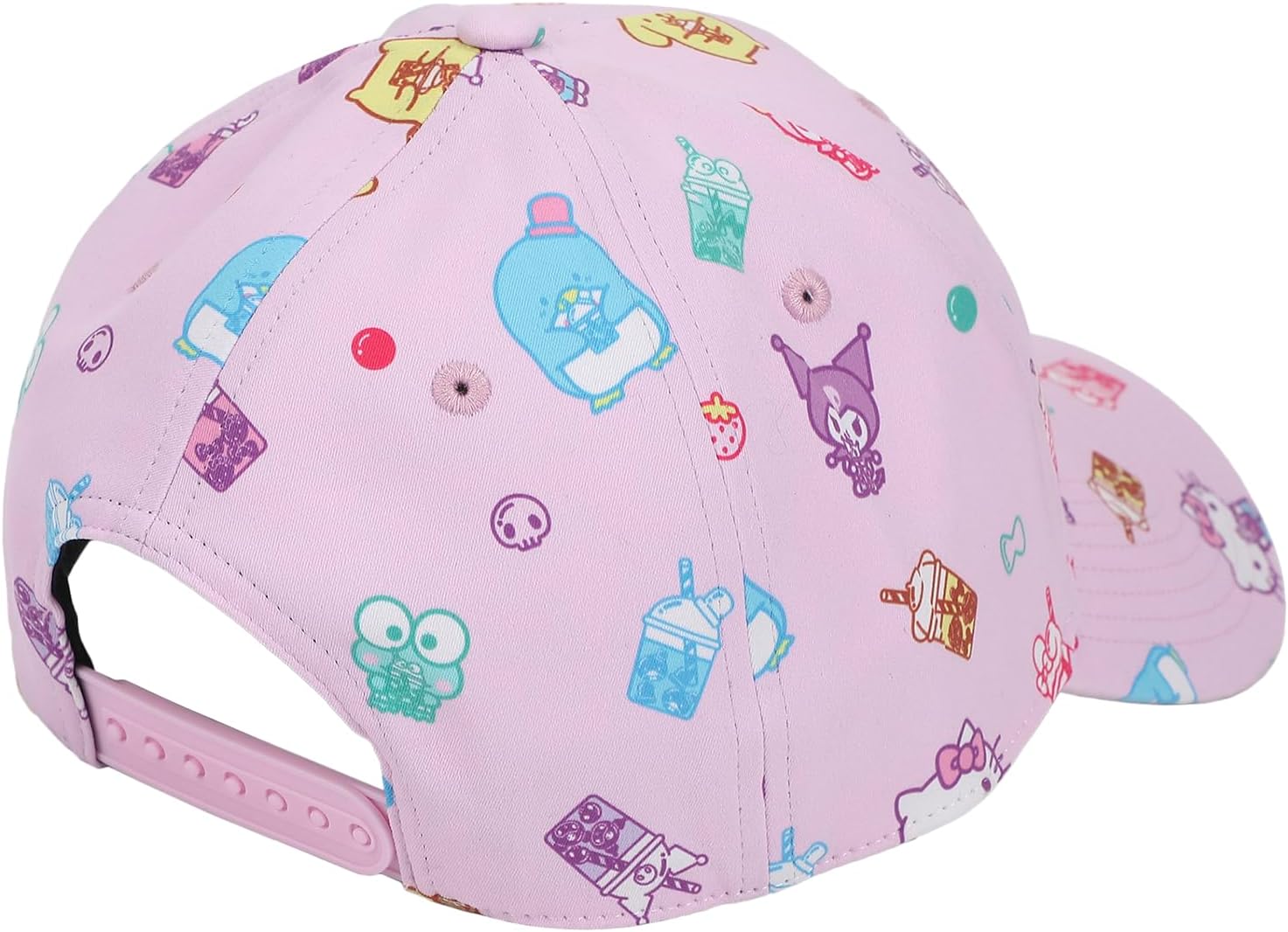 Hello Kitty and Friends AOP Drinks Sublimation On Poly B2 Structured Ball Cap Traditional Adjustable - Image 4