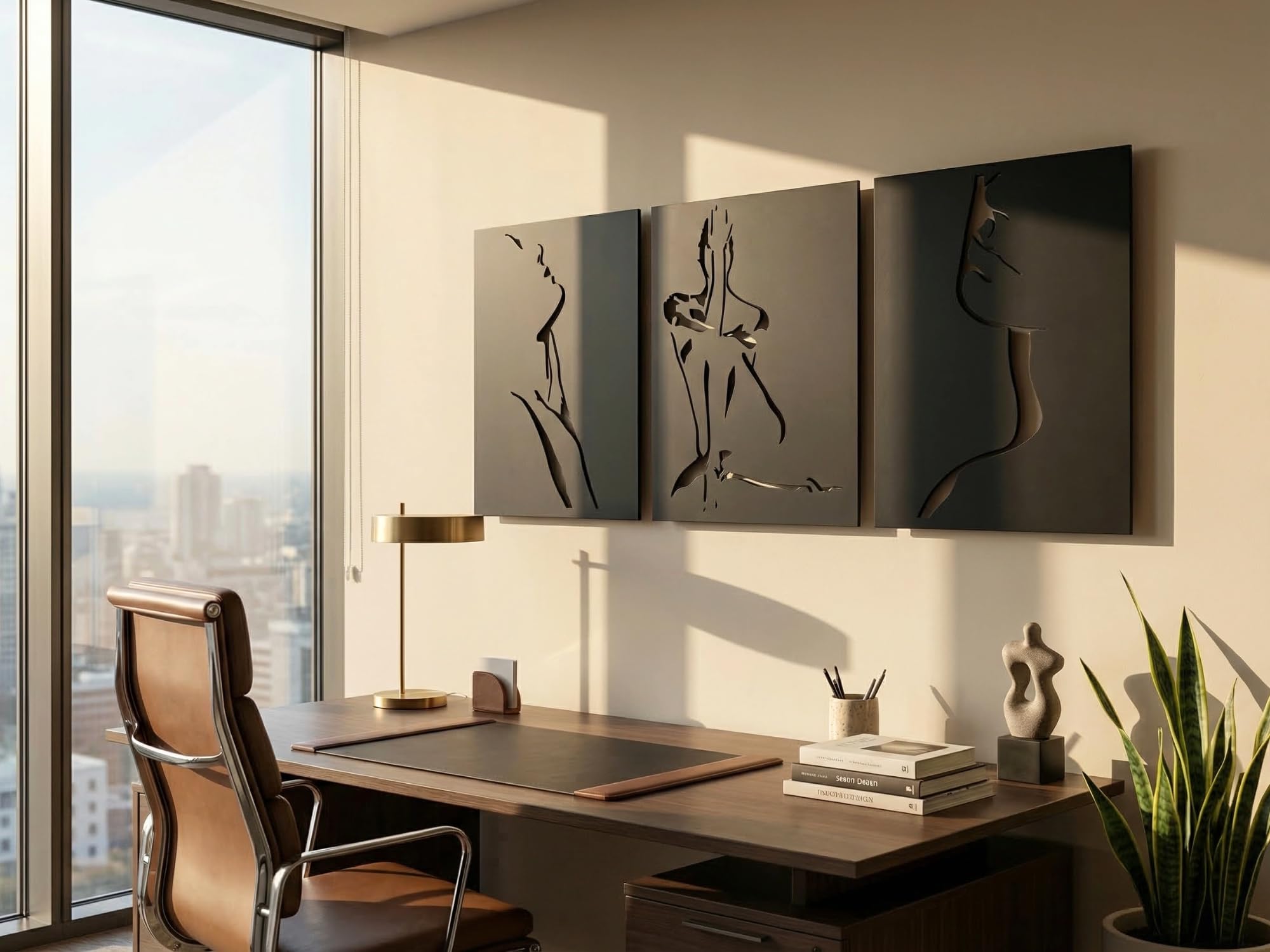 VAILLA Decoración de pared de cara de mujer, mural de madera, decoración de pared en negro, imágenes 3D, decoración de pared para el hogar, oficina, dormitorio, sala de estar (3 x Cara de mujer)